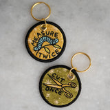 Measure Twice Embroidered Keychain