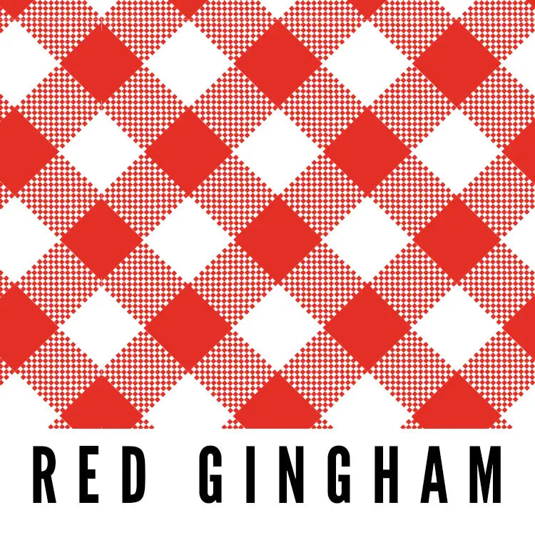 Splash Fabric: Laminated Cotton in Red Gingham