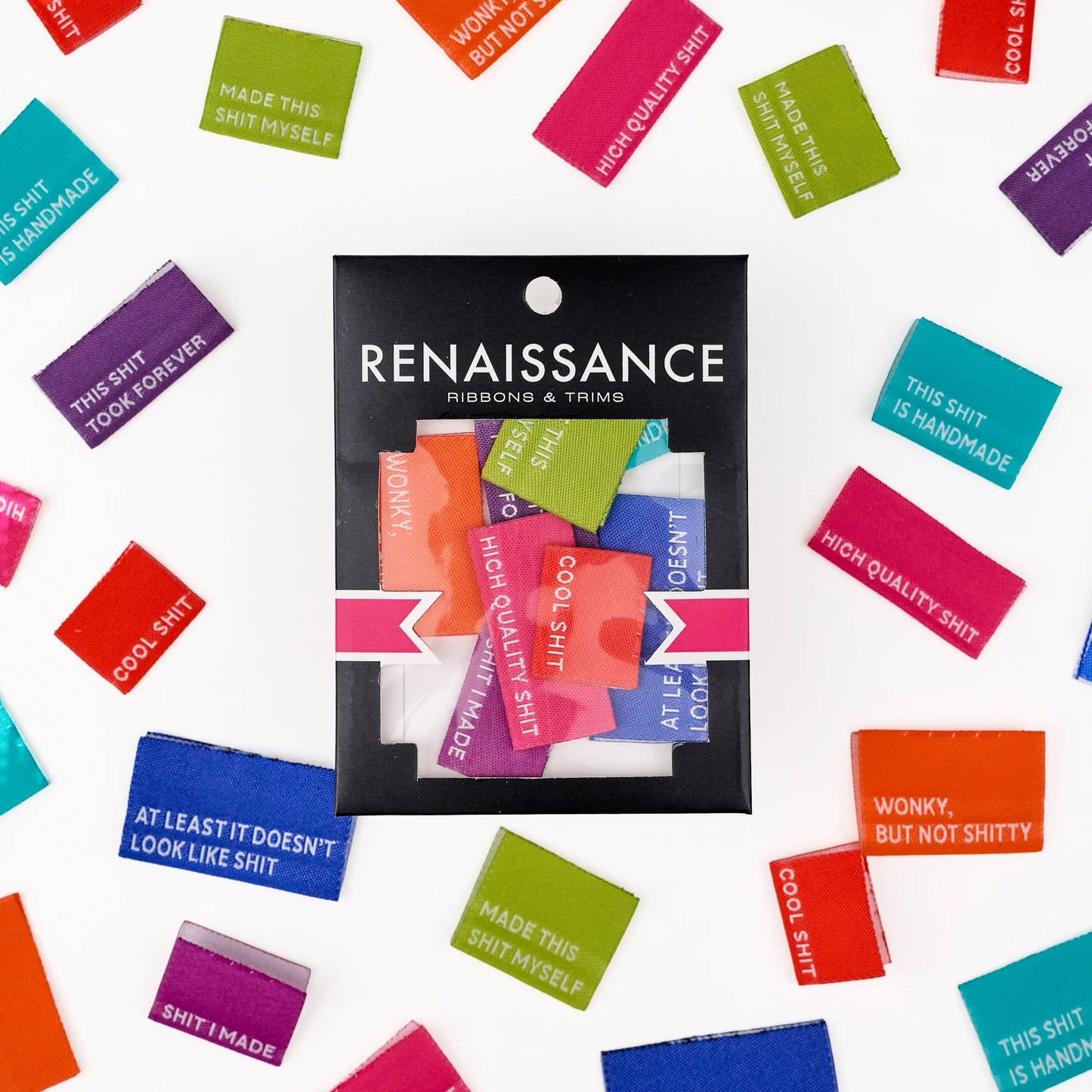 Renaissance Ribbons: Oh Shoot Woven Label Pack (8pcs)