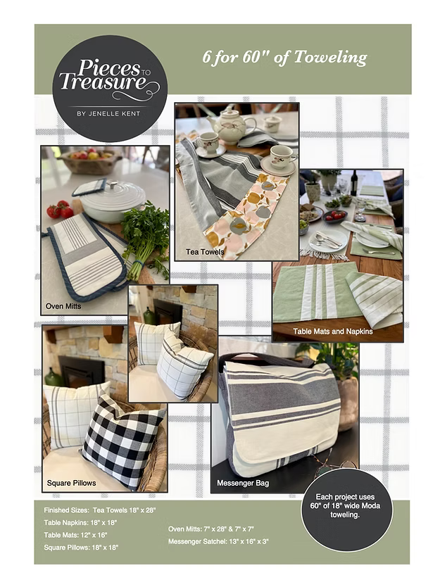 Pieces To Treasure: 6 for 60" of Toweling