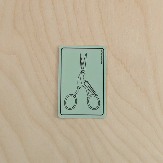 Stork Scissors Sticker
