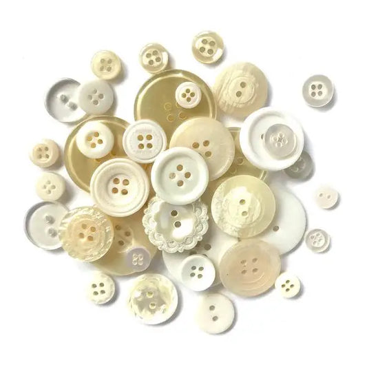 Haberdashery Buttons in Ivory