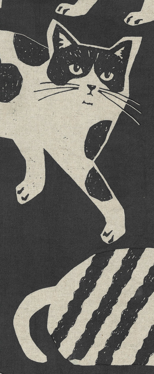 NekoNoe: echino Cat Cat Cotton Linen Canvas Color B