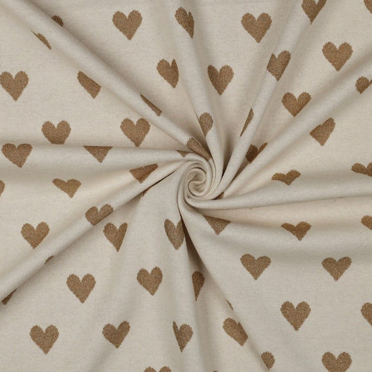 Knitted Jacquard Lurex Hearts