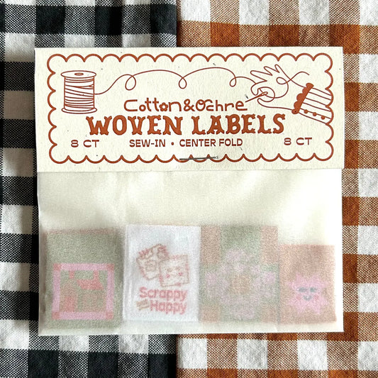 Cotton and Ochre Sew-In Woven Labels