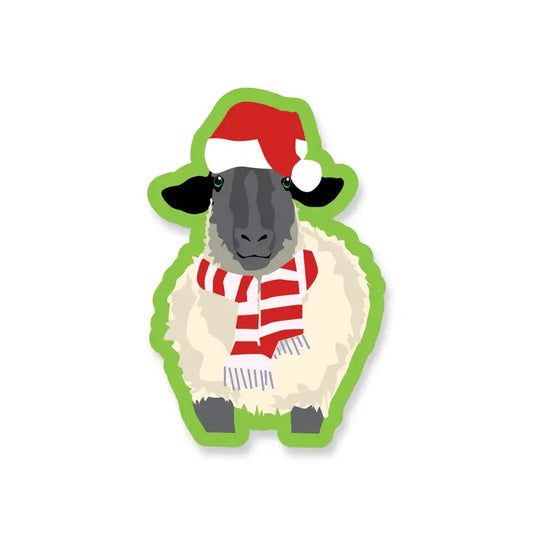 Holiday Sheep Vinyl Sticker