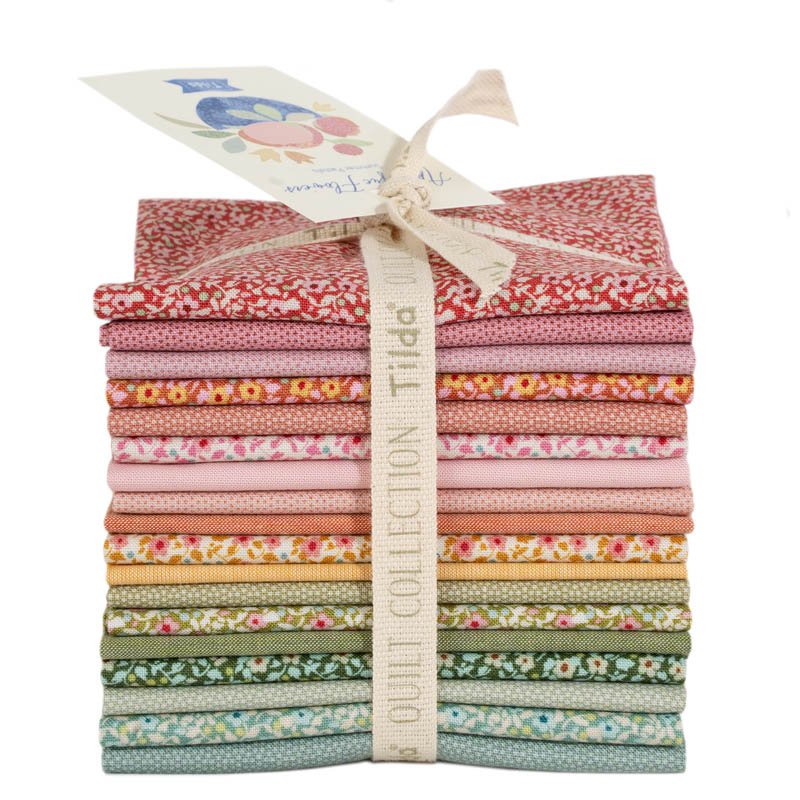 Tilda: Something Blue Applique Flowers Fat Eight Bundle