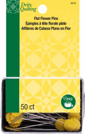 2" Flat Flower Pins - 50 ct