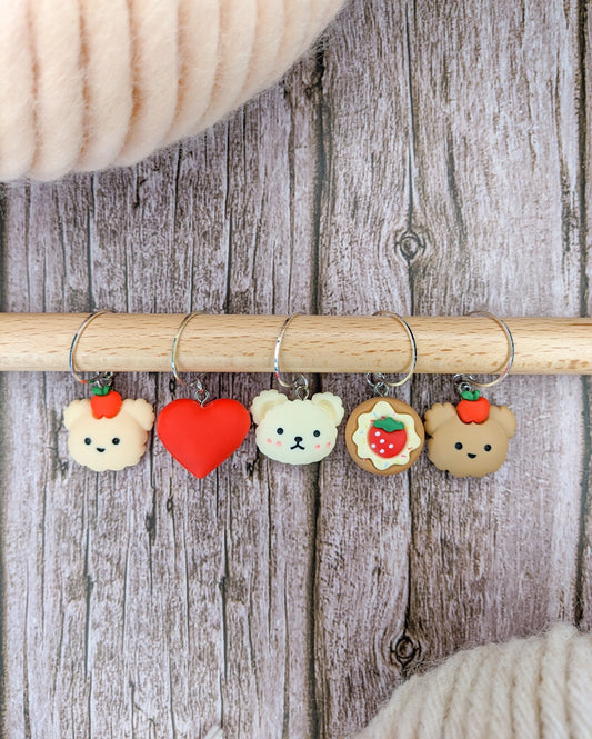 Teddy Bear Family - Stitch Markers