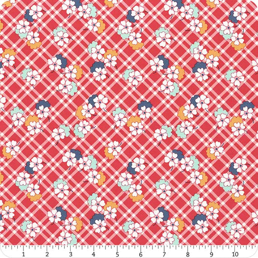 30's Playtime: Scarlet Picnic Posies