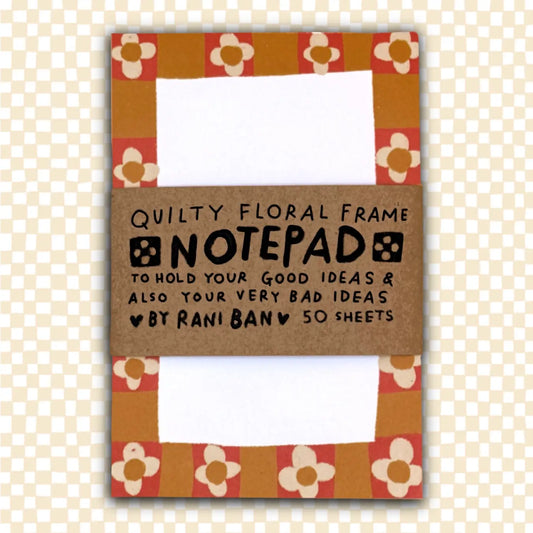 Quilty Floral Frame Note Pad