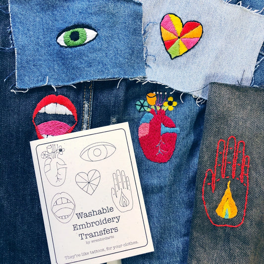 Hands and Hearts - Washable Hand Embroidery Transfers