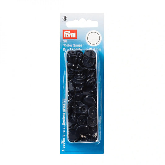 Navy Snaps 12.4mm 30 piece