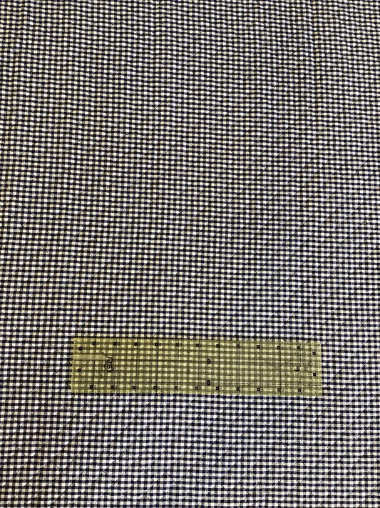 Kokka Kanda Orimono Quilted Gingham in Blue and White