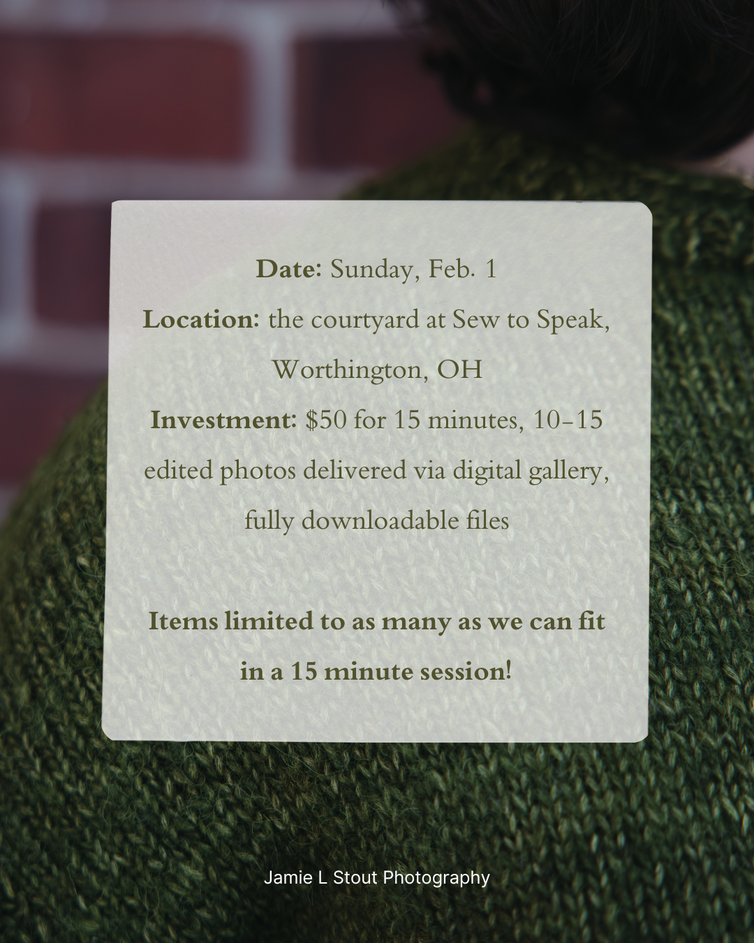 Me Made Minis - Photo Session with Jame L. Stout Photography