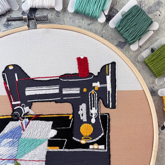 Embroidery Kit by Kate Wyatt Fine Art: Sewing Machine