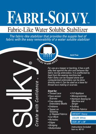 Fabri-Solvy Washaway Stabilizer - 20" x 36"