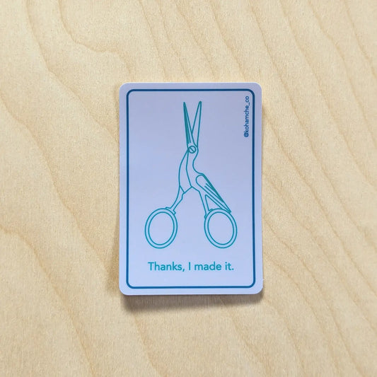 Thanks I made It Sticker - Purple