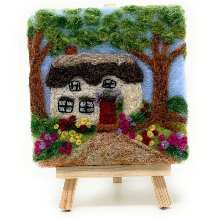 Paint with Wool: Mini Masterpiece Mountain Cottage Felting Kit