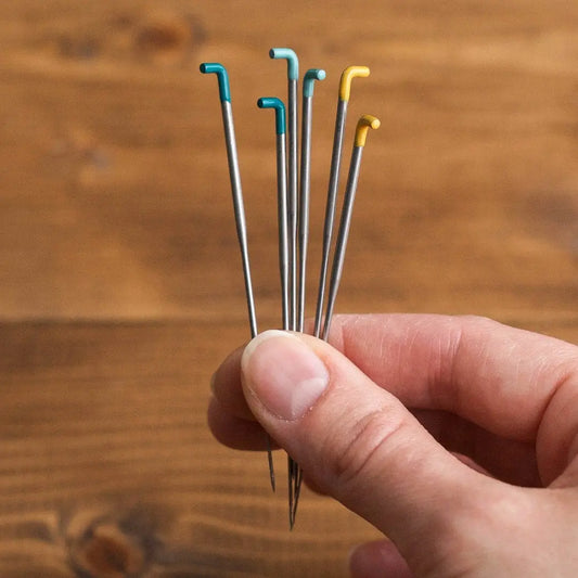 Variety Pack of 6 Color Coded Regular Triangular Needle Felting Needles