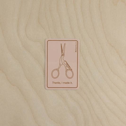 Thanks I made It Sticker - Peach