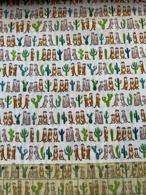 Cotton Shirting in Desert Meerkats