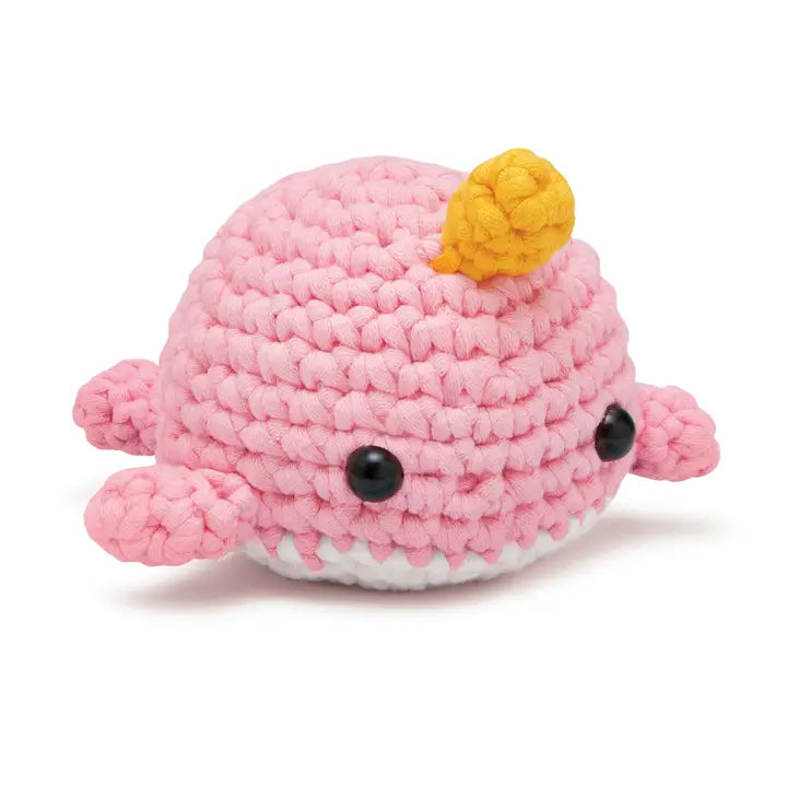 Pink Bjorn the Narwhal Crochet Kit