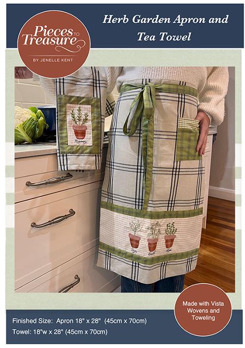 Pieces To Treasure: Herb Garden Apron and Tea Towel Pattern