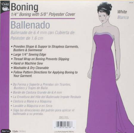 Boning - 1/4" with 5/8" Polyester Cover