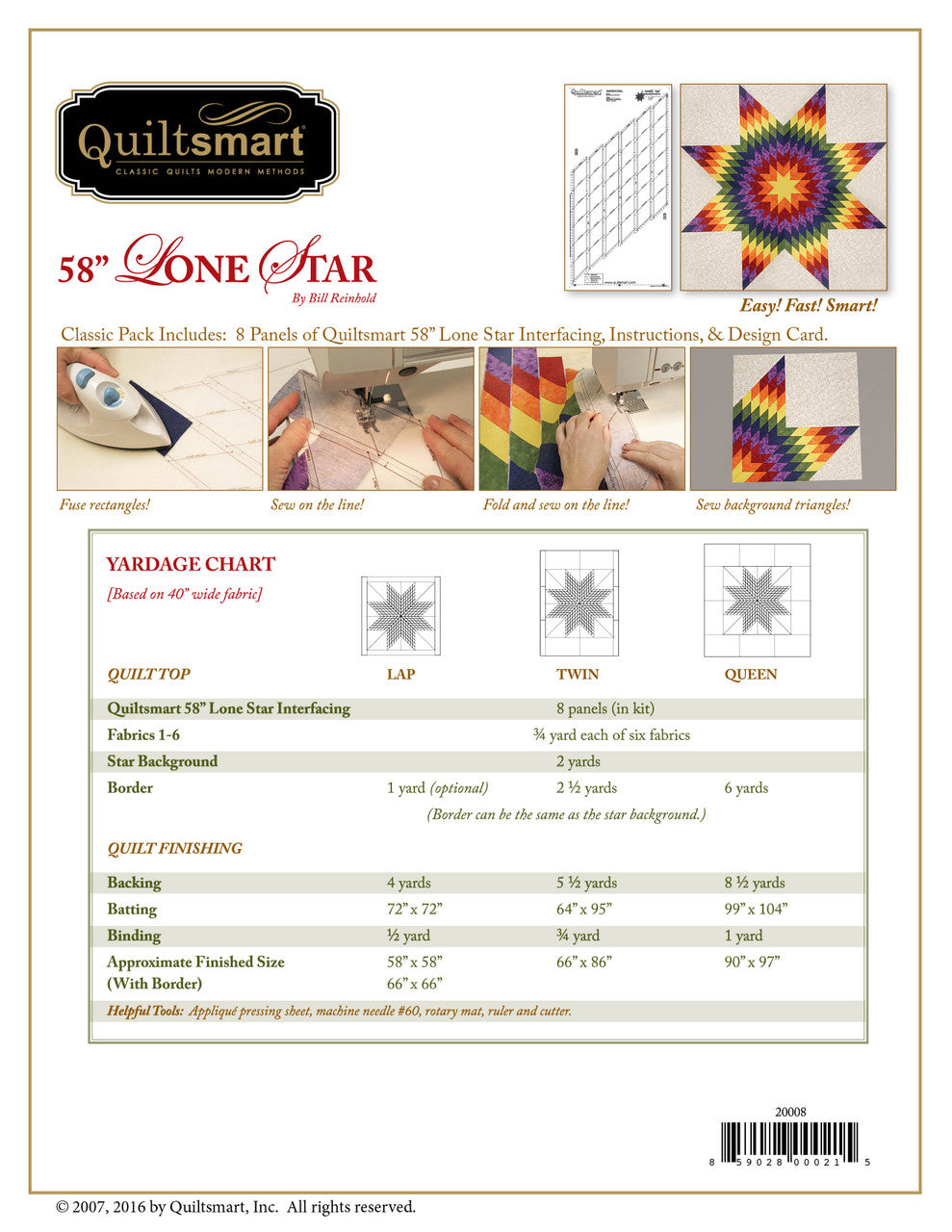 Lone Star- Printed Interfacing Pattern