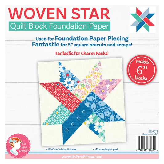 6" Woven Star Foundation Papers