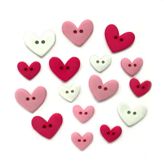 Valentine Hearts Buttons