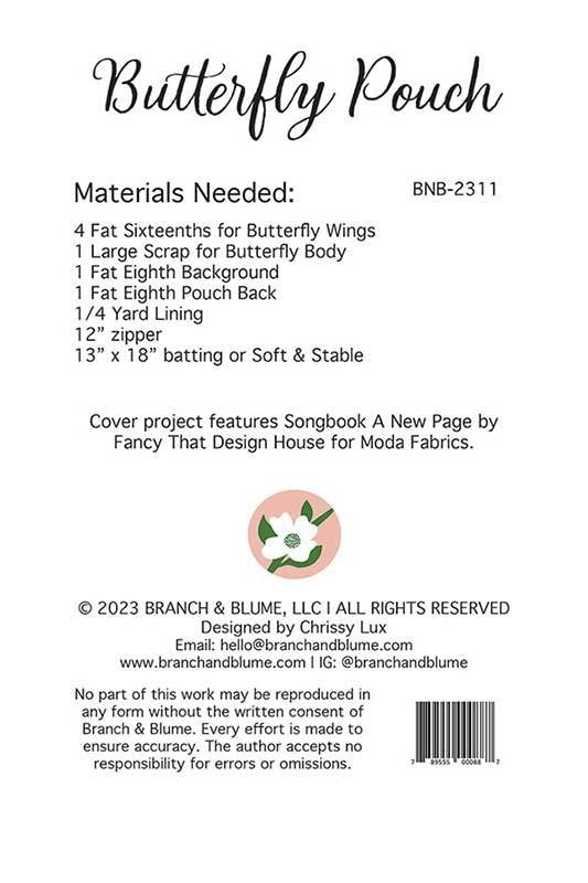 Sew Lux: Butterfly Pouch Pattern