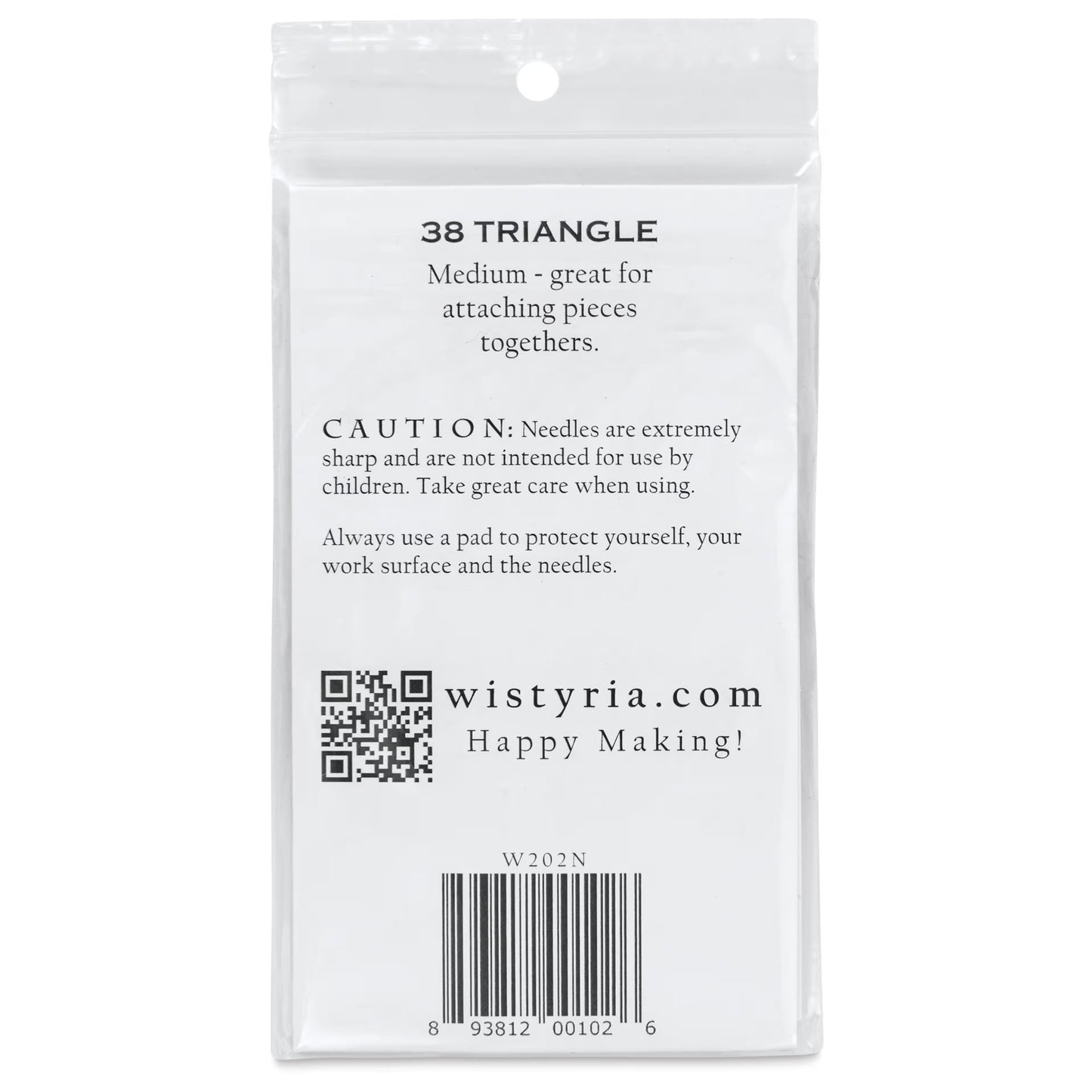 Wistyria Felting Needles Triangle- Pack of 4, multiple sizes
