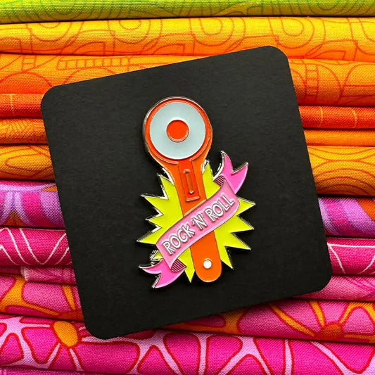 Rock n' Roll Rotary Cutter Enamel Pin