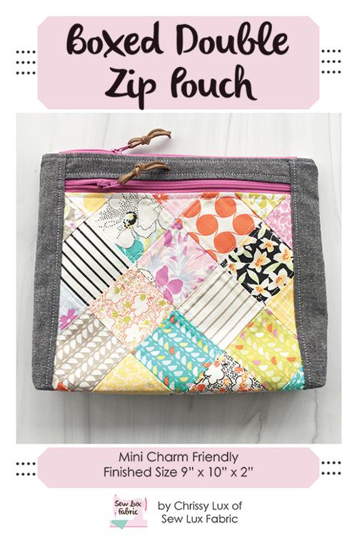 Sew Lux: Boxed Double Zip Pouch Pattern