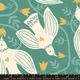Endpaper: Hummingbird Canvas in Watercress