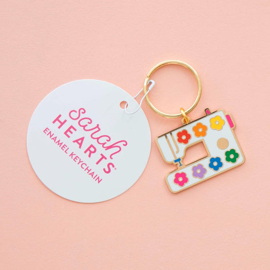 Sarah Hearts Labels: Daisy Sewing Machine Keychain