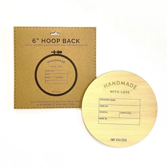Embroidery Hoop Back - 6"