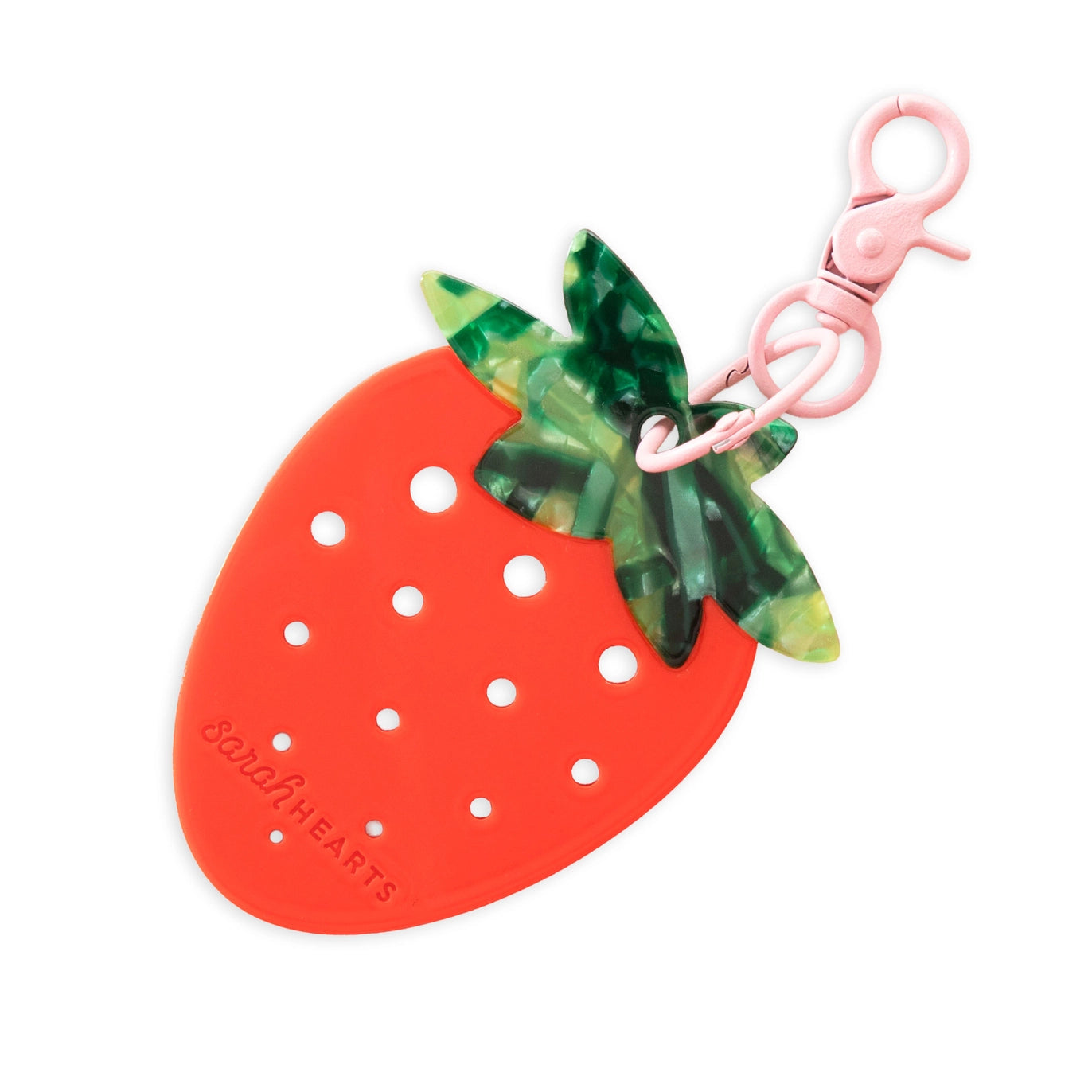 Sarah Hearts Labels: Daisy Strawberry Needle Gauge Bag Charm