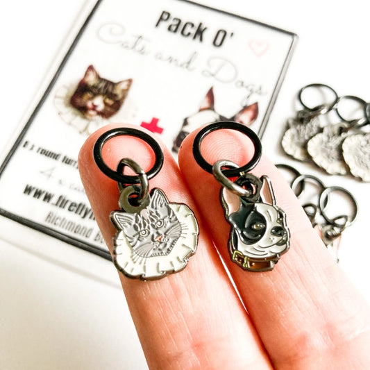 Cats and Dogs Stitch Markers