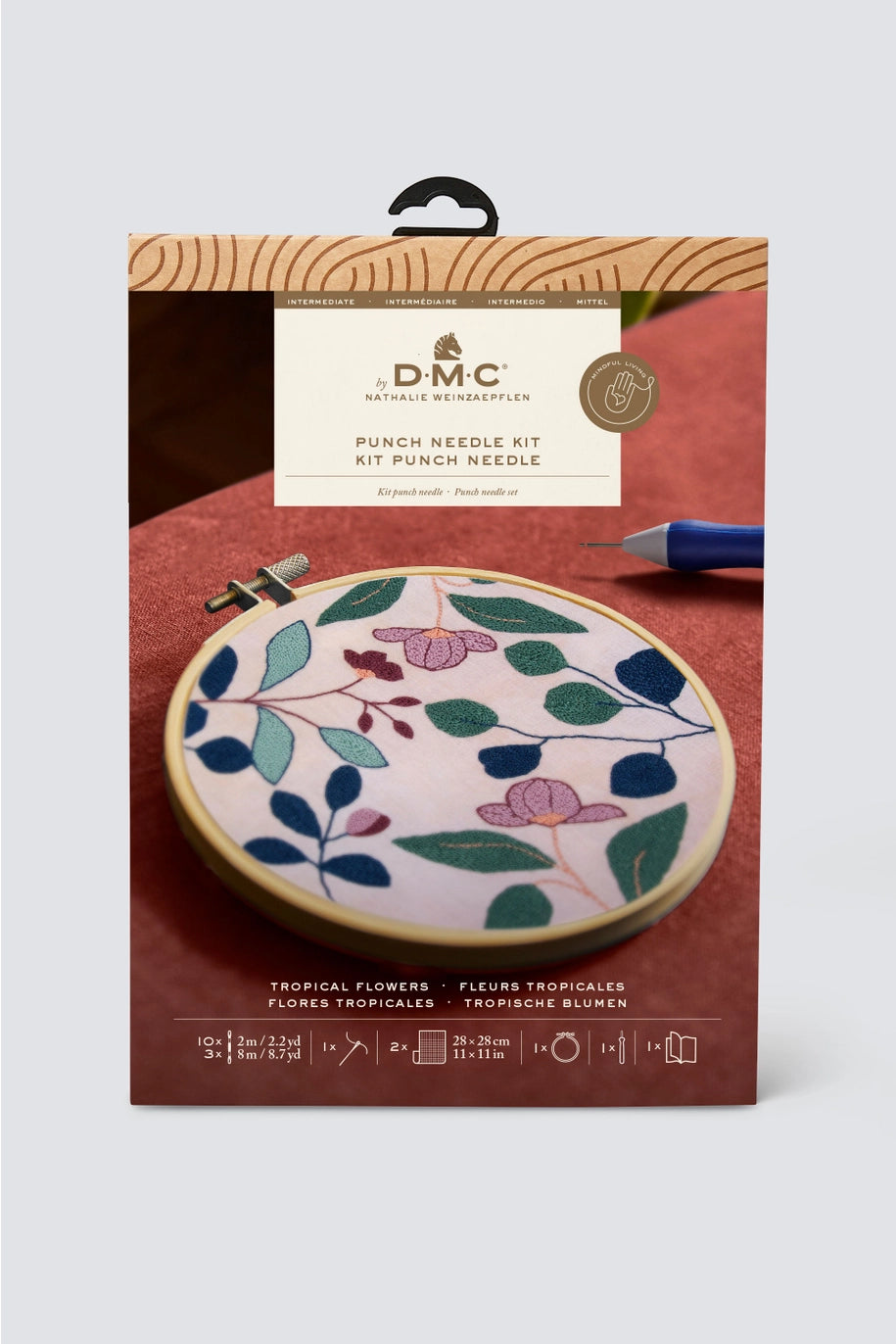 Designer Punch Needle Kit: Tropical Flowers