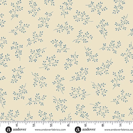 Wideback Blue Sky by Laundry Basket in Cream