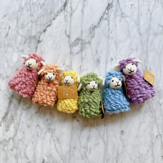 Felt Pastel Sheep Finger Puppet (Multiple Varieties)
