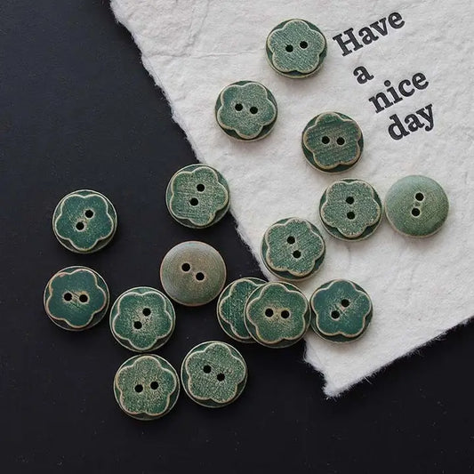 Vintage Style Buttons (12-15mm), Pack of 10 - Multiple Varieties