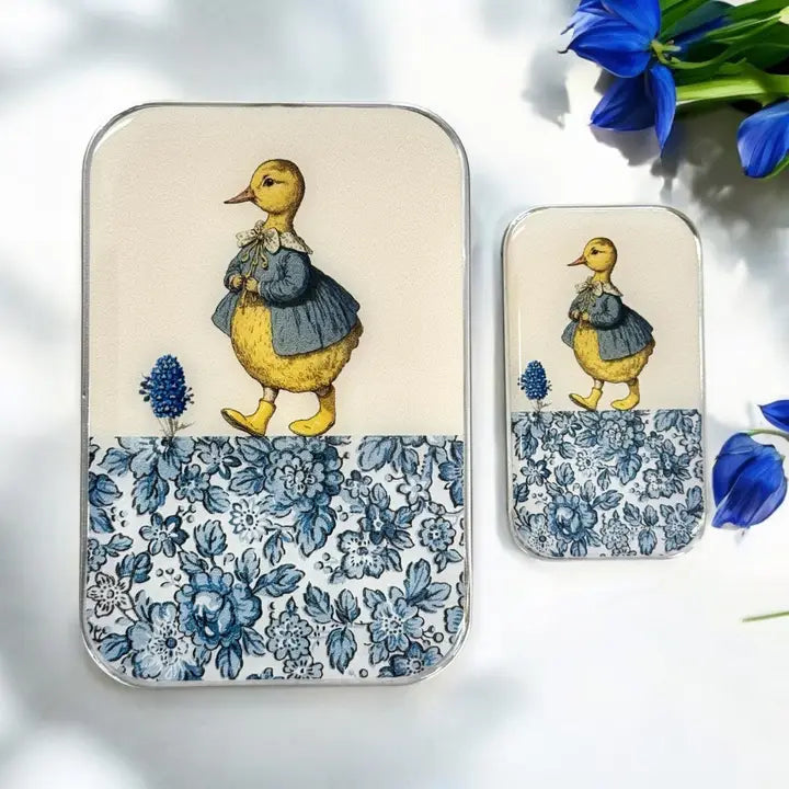 Duck and Flower Notions Tin - Multiple Sizes