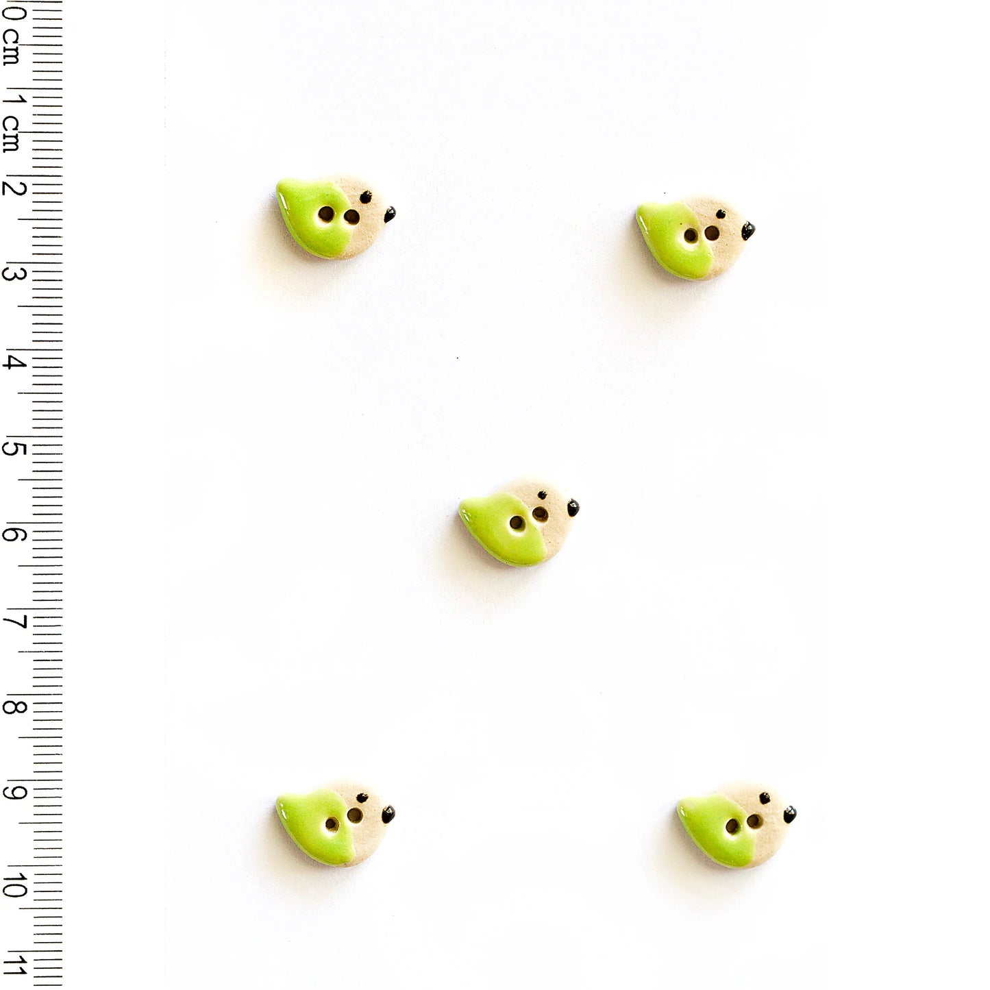 Green Bird Buttons