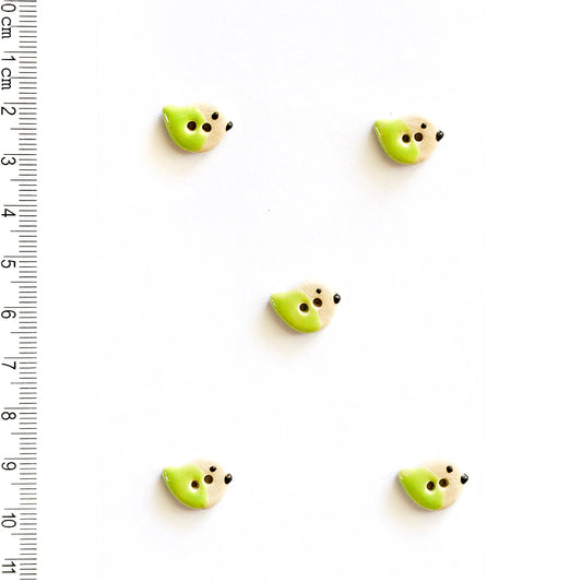 Green Bird Buttons
