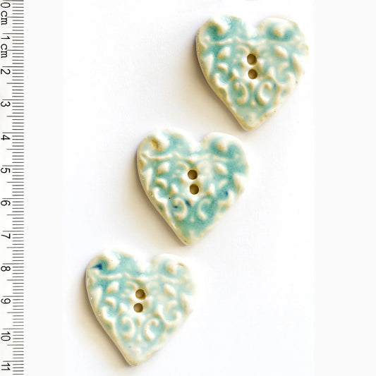 Blue Heart Buttons