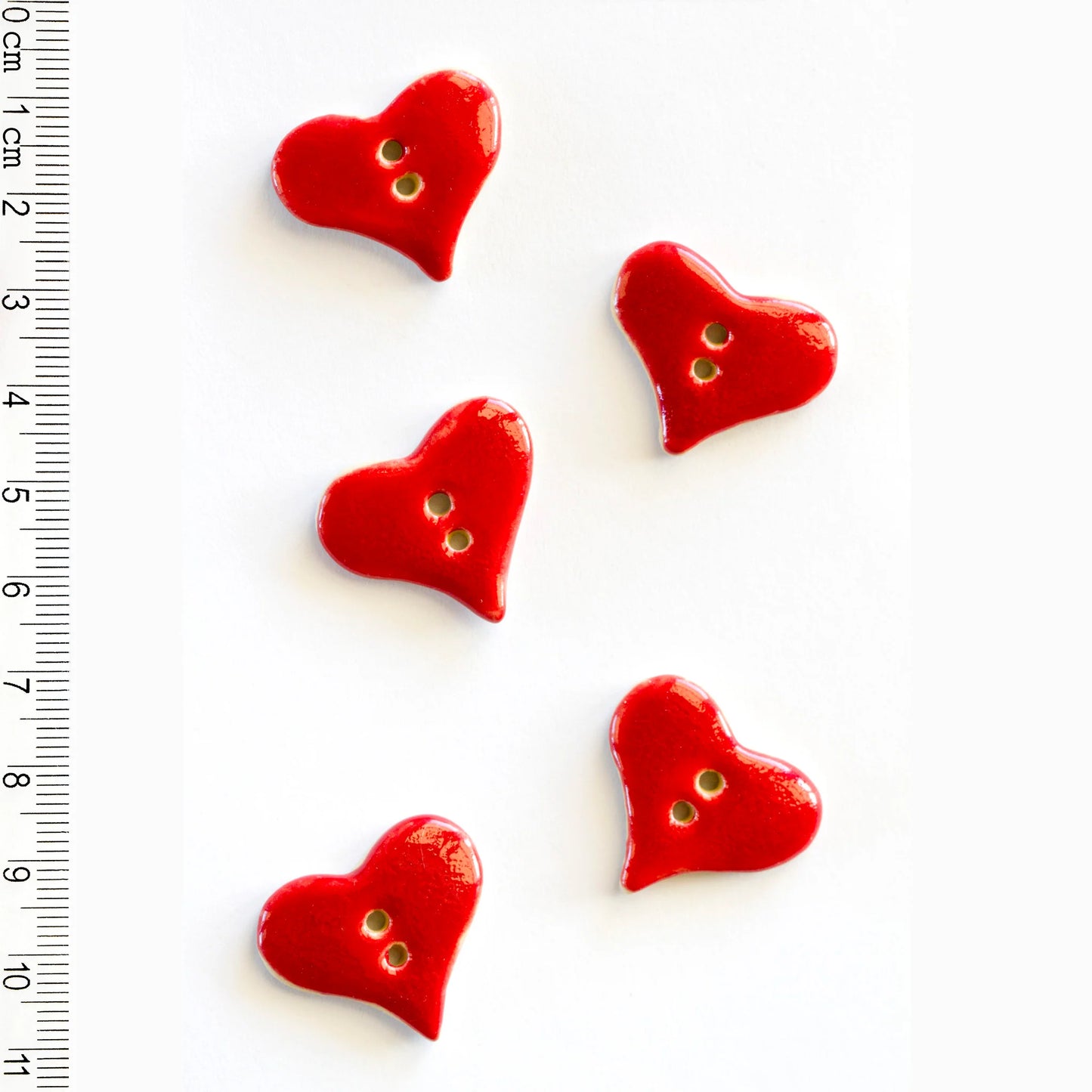 Large Red Heart Buttons
